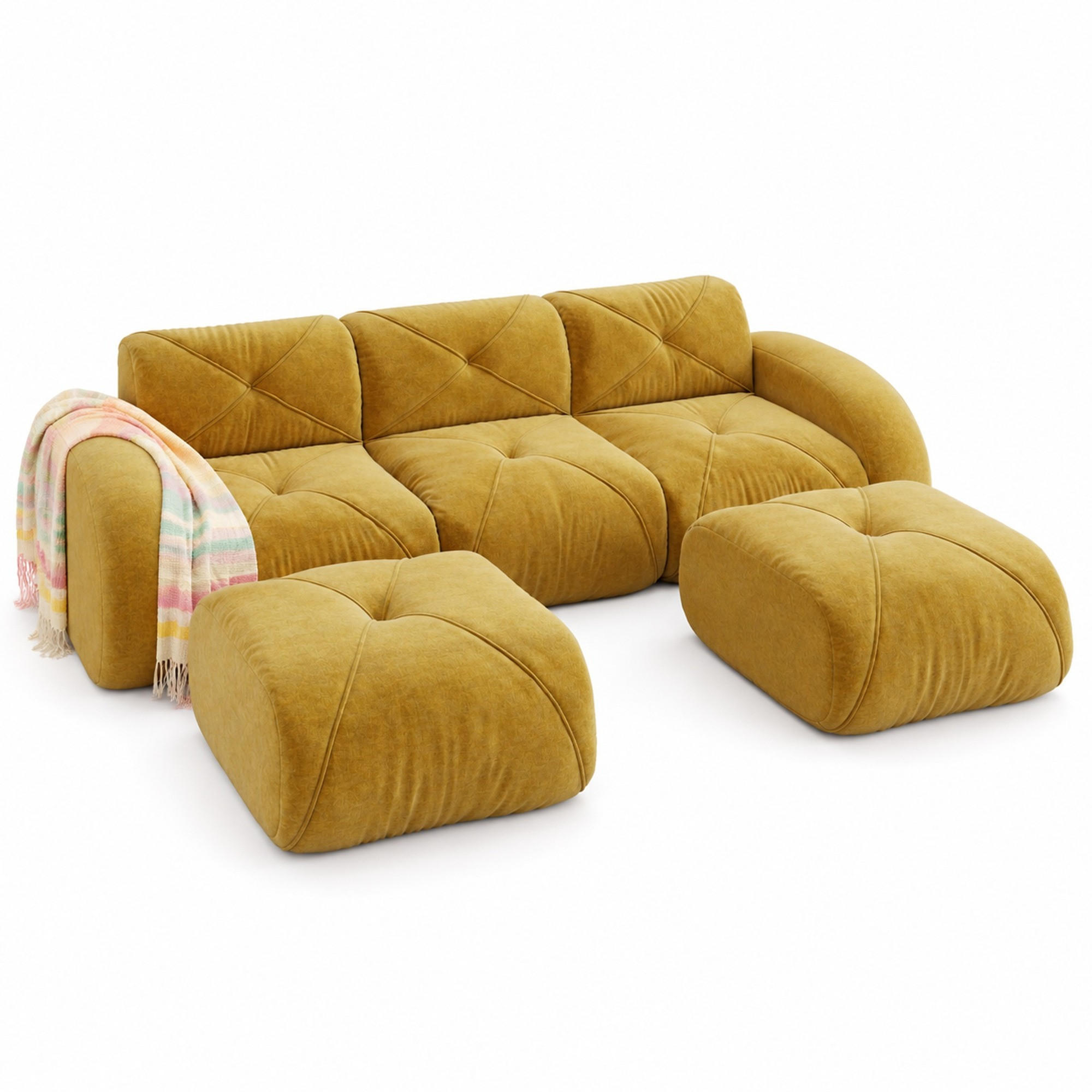 Ivmeu Sofa Gelb 281x76x171 cm