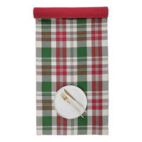 TISCHDECKE Highlands - Rot/Grün, Textil (50/160cm) - Butlers