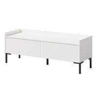 TV-LOWBOARD Liam 120 Weiß (stehend) - Schwarz/Weiß, Holzwerkstoff/Metall (120/45/41cm) - mzm24