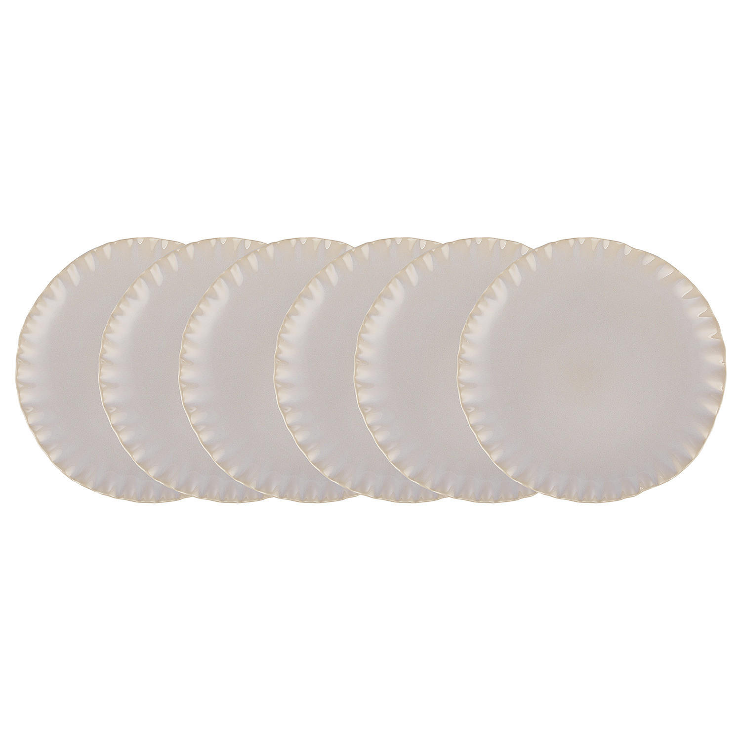TELLER (6er Set) Florence - Beige, Keramik (23/23/1cm) - Butlers