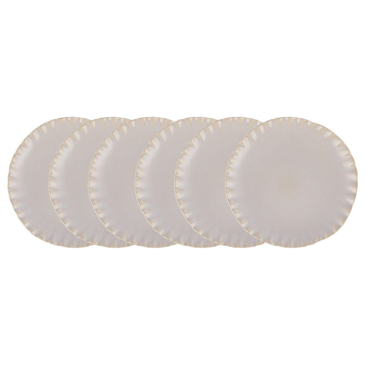 TELLER (6er Set) Florence - Beige, Keramik (23/23/1cm) - Butlers