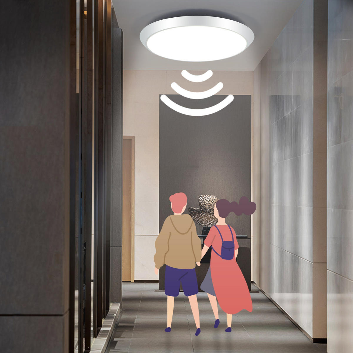 DECKENLEUCHTE Altheara 30/30/6.5 cm - Weiß, Kunststoff (30/30/6.5cm) - ZMH