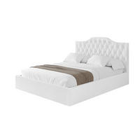 POLSTERBETT mit Bettkasten und Lattenrost, Boxbett ohne Matratze - FALIO 180x200 Weiß - Weiß, Holzwerkstoff/Textil (180/200cm) - ALTDECOR