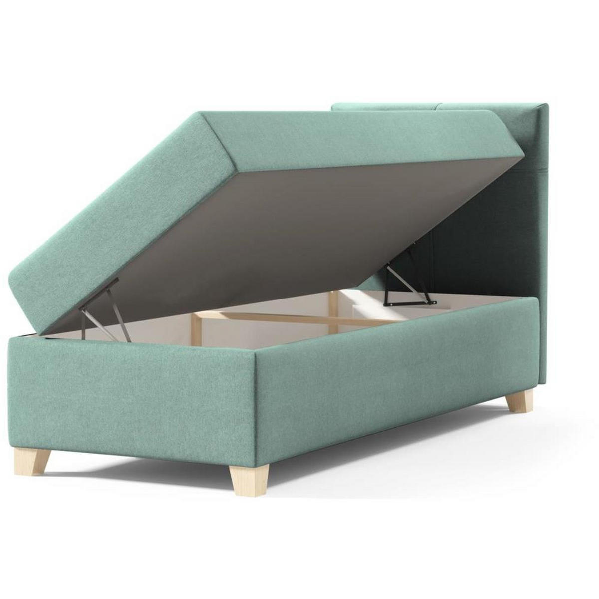 POLSTERBETT Helen Mini 103/206/106 grün - Grün, Holzwerkstoff/Textil (100/200cm) - Beautysofa