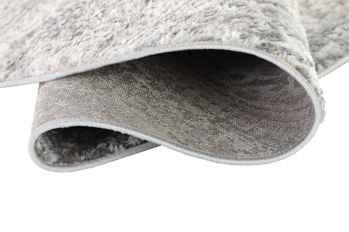 TEPPICH VALLEY Grau Rund 200/200 cm - Grau, Textil (200/200cm) - Tapiso