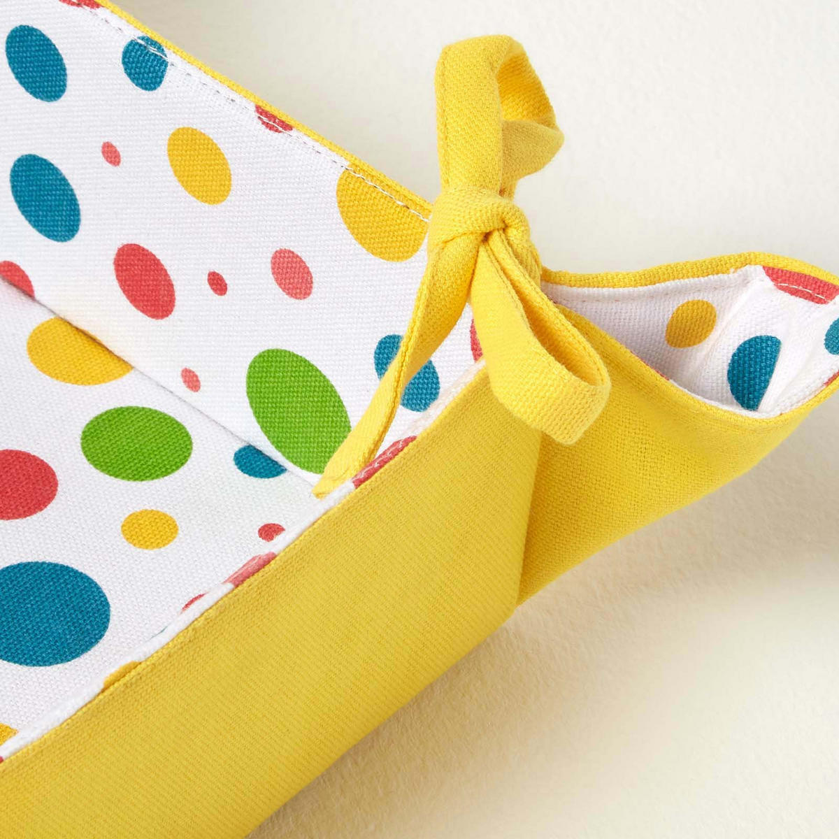 BROTKORB Bunte Punkte – faltbar mit Wende-Design - Multicolor, Textil (22/7/22cm) - Homescapes