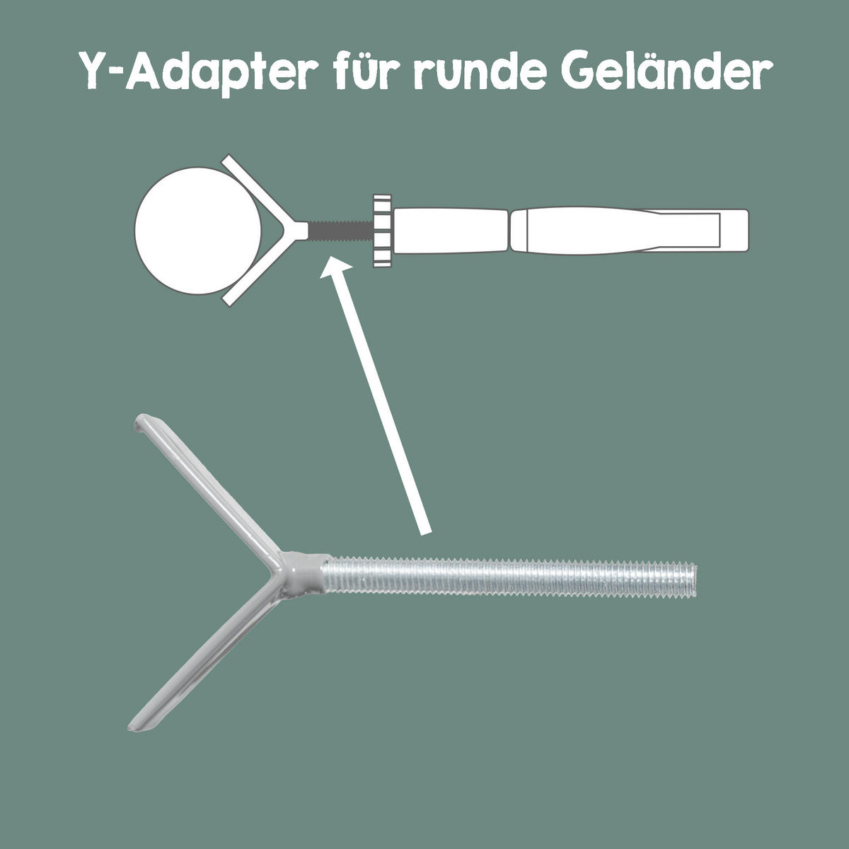 TREPPENBEFESTIGUNG für Türschutzgitter easySafe+ 2erSet Y-Spindeln - Silberfarben, Metall (13/2.7cm) - Roba