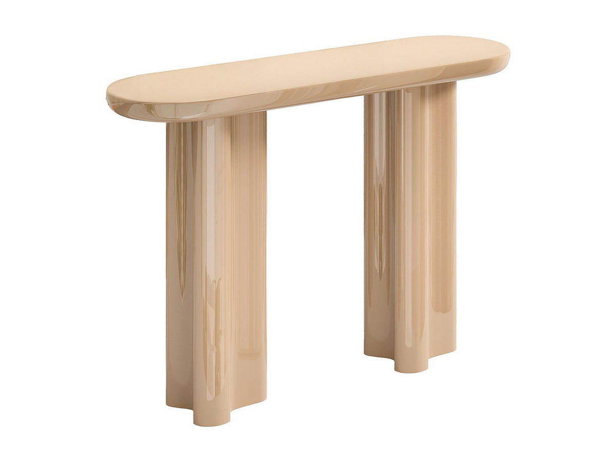 KONSOLENTISCH - 120 cm x 35 cm - Holz, Platte - Beige - LESONA - Beige, Holz (35/120/80cm) - Vente-Unique