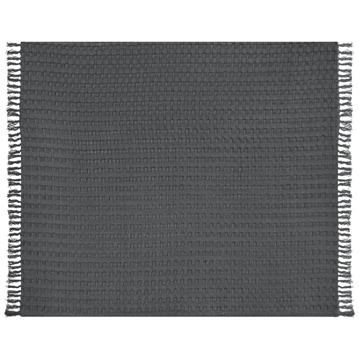 TAGESDECKE Grau 200 x 220 cm Bere - Grau, Textil (200/220cm) - Beliani