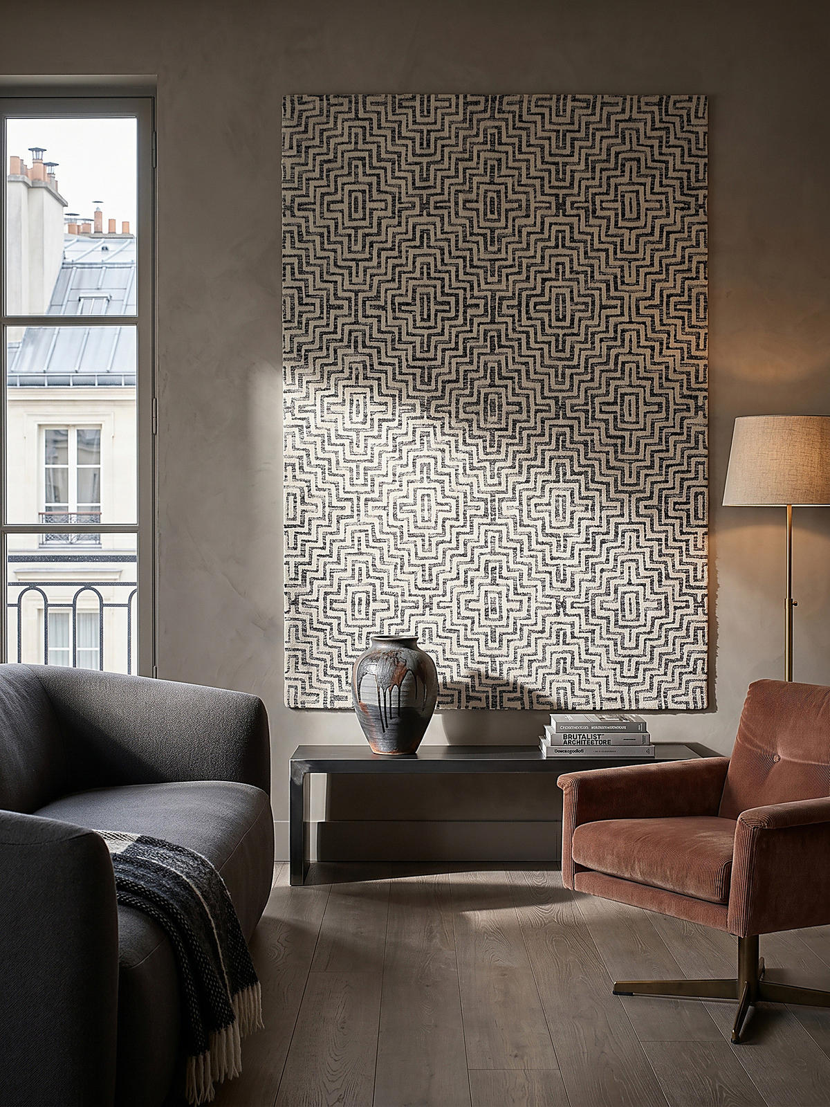 TEPPICH ARLEN, geometrisch, Grau, 160 x 230 cm - Grau, Textil (230/160cm) - KADIMA DESIGN