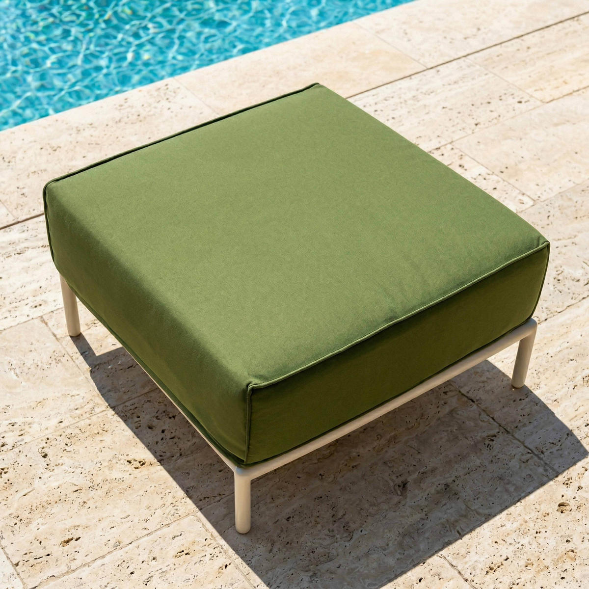 HOCKER, Kakigrün - Grün, Textil (72/38/77cm) - Oviala
