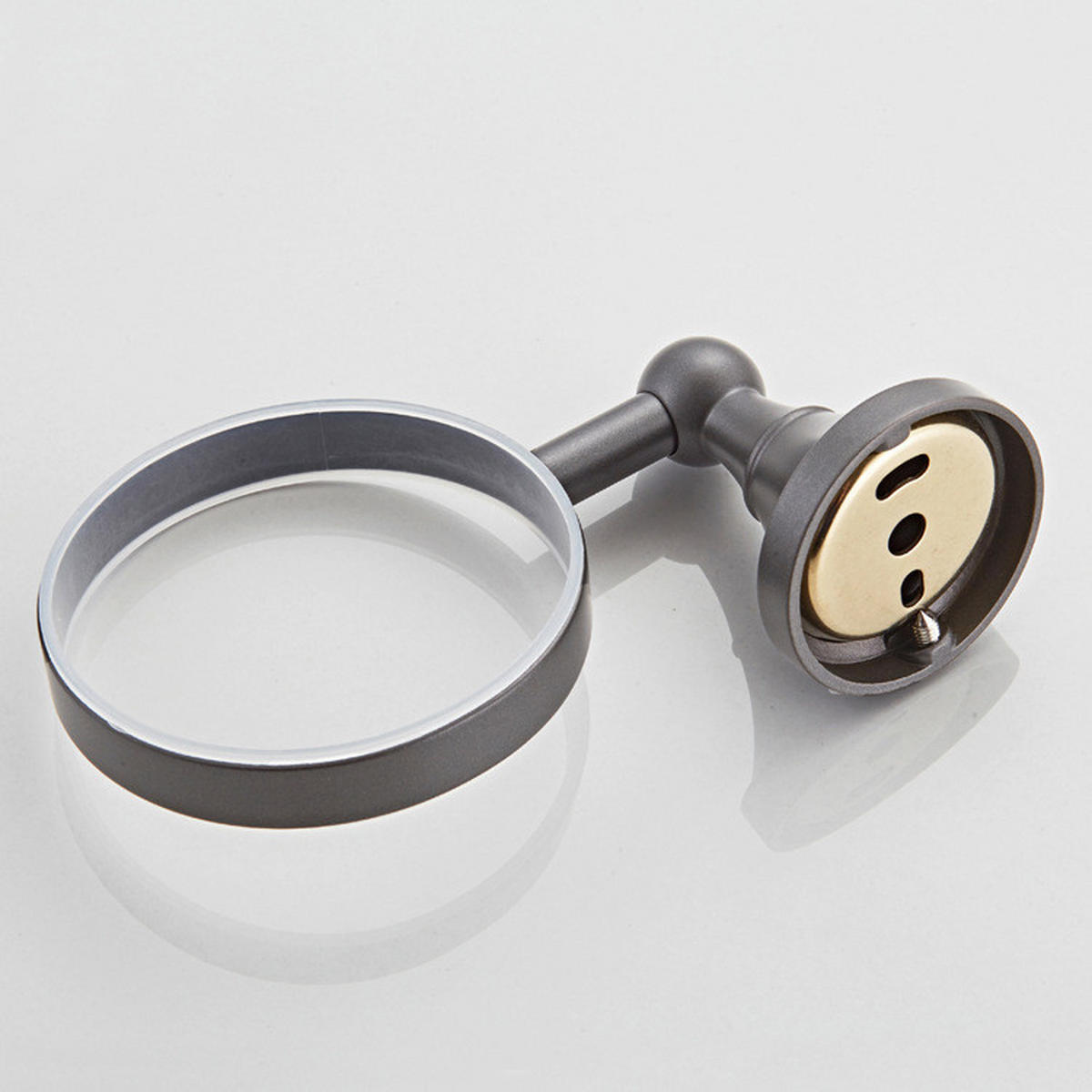 TOILETTENBÜRSTENHALTER – Dunkelgrau (16 x 10,5 x 36 cm) - Dunkelgrau, Metall (16/36/10.5cm)