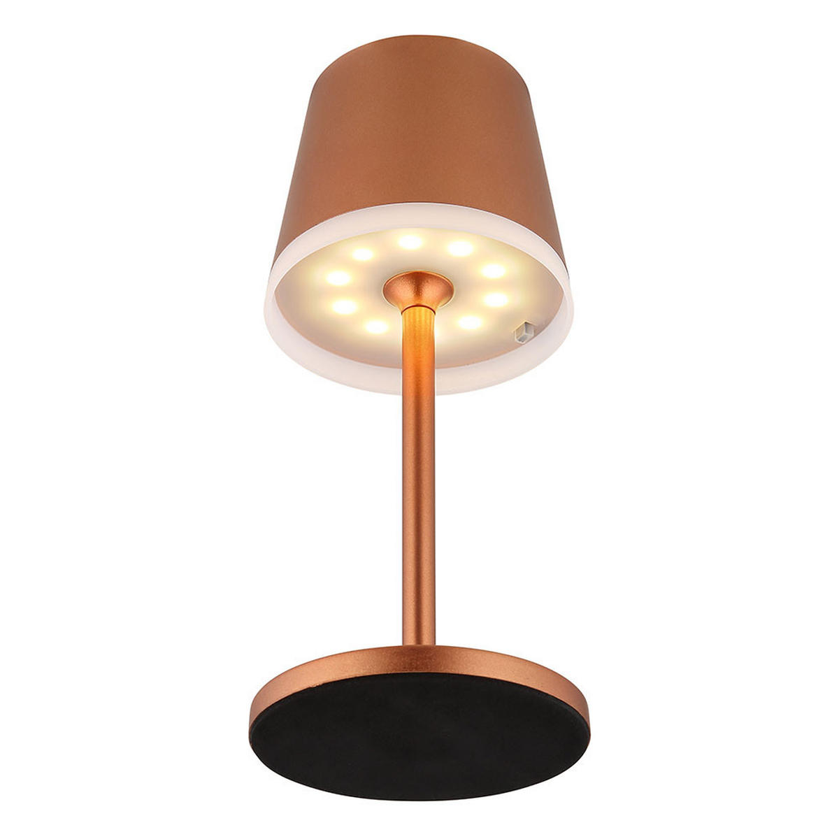 TISCHLEUCHTE Metall Champagner, LED Solar, 2er Set - Champagner, Metall (11/11/41cm) - Globo Lighting