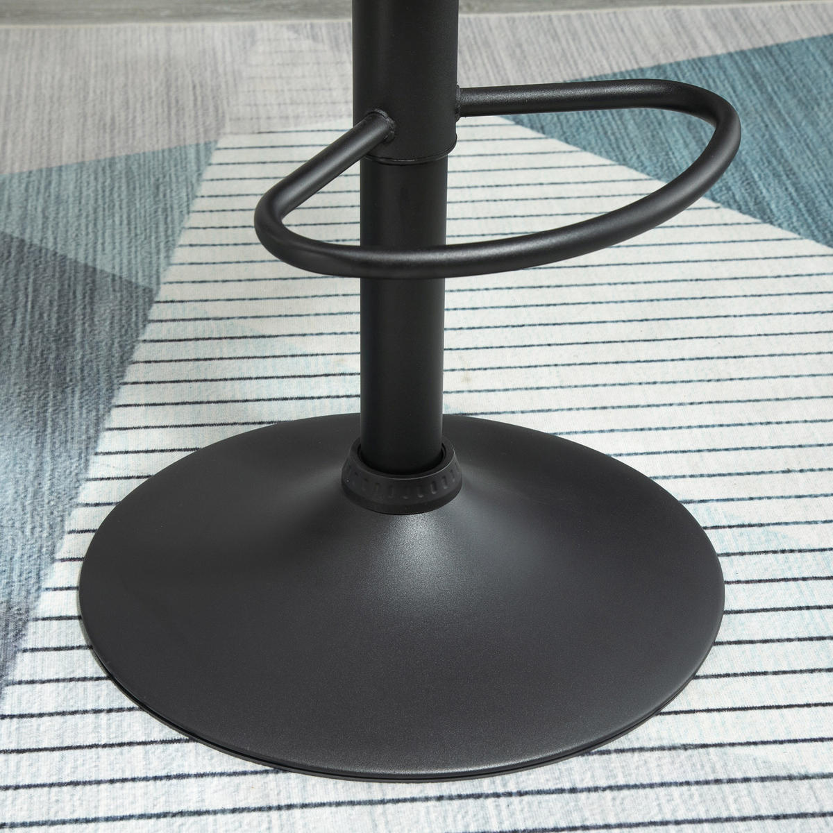 BARHOCKER 2er-Set DE-08014 höhenverstellbar, drehbar, Samtoptik Schwarz - Schwarz, Metall (46/104/48cm) - ComfortXL