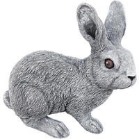 STEINFIGUR grosser Feldhase Hase, Frostfest - Grau, Stein (20/28/30cm) - stoneandstyle