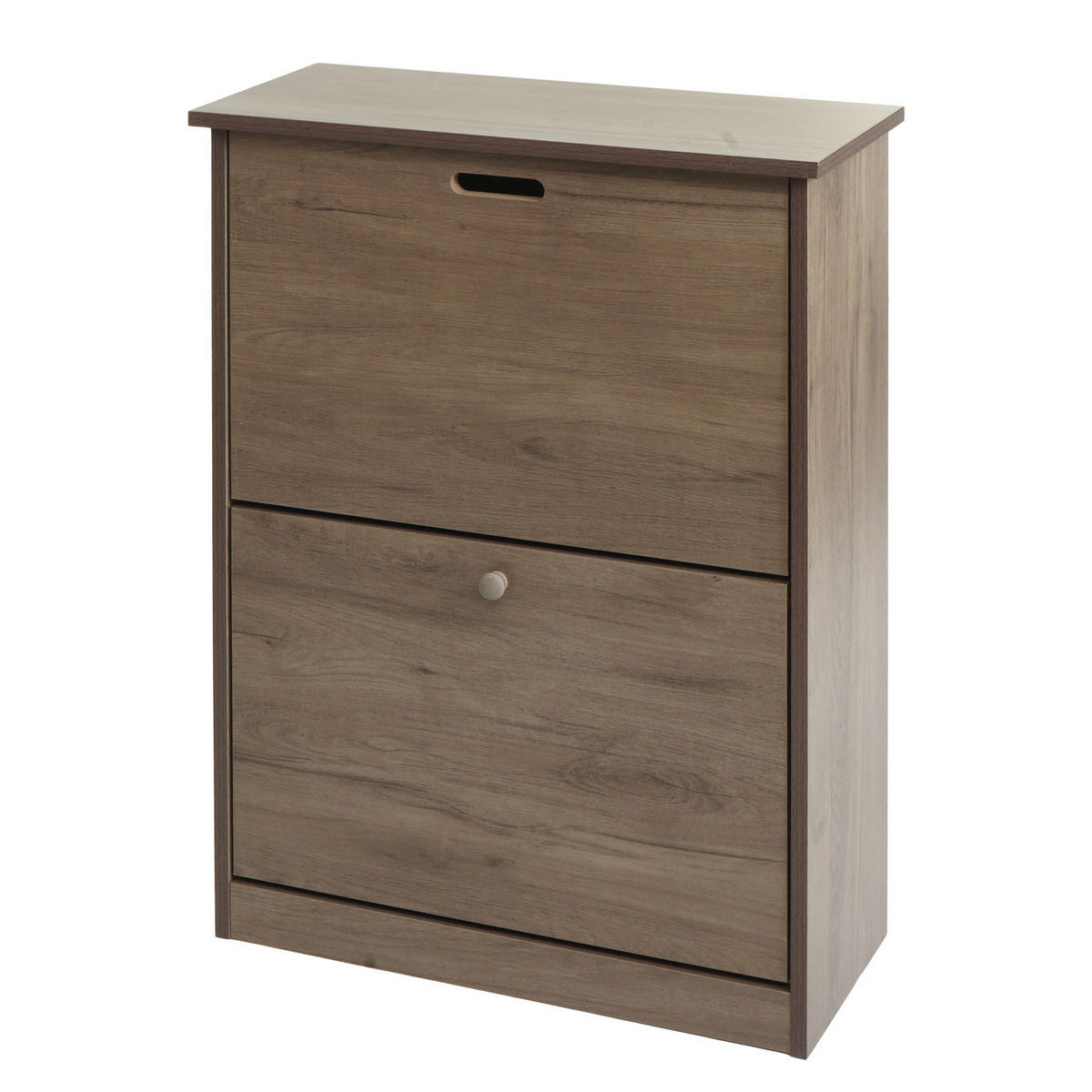 SCHUHKIPPER Grau, Braun - Braun/Grau, Holzwerkstoff (60/81/25cm) - MCW