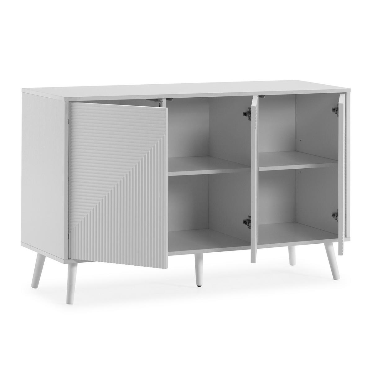 SIDEBOARD Telmo 3 türen Weiß - Weiß, Holzwerkstoff (120/76/40cm)