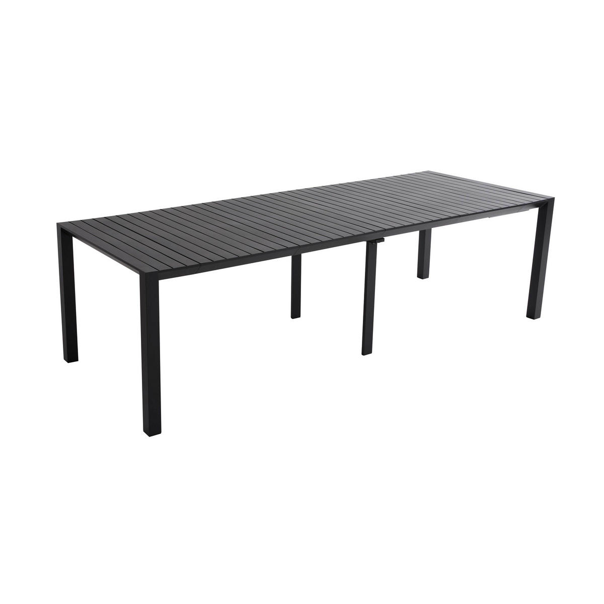 GARTENTISCH ausziehbar 52/260 cm, Grau - Grau, Metall (52/100/74cm) - Oviala