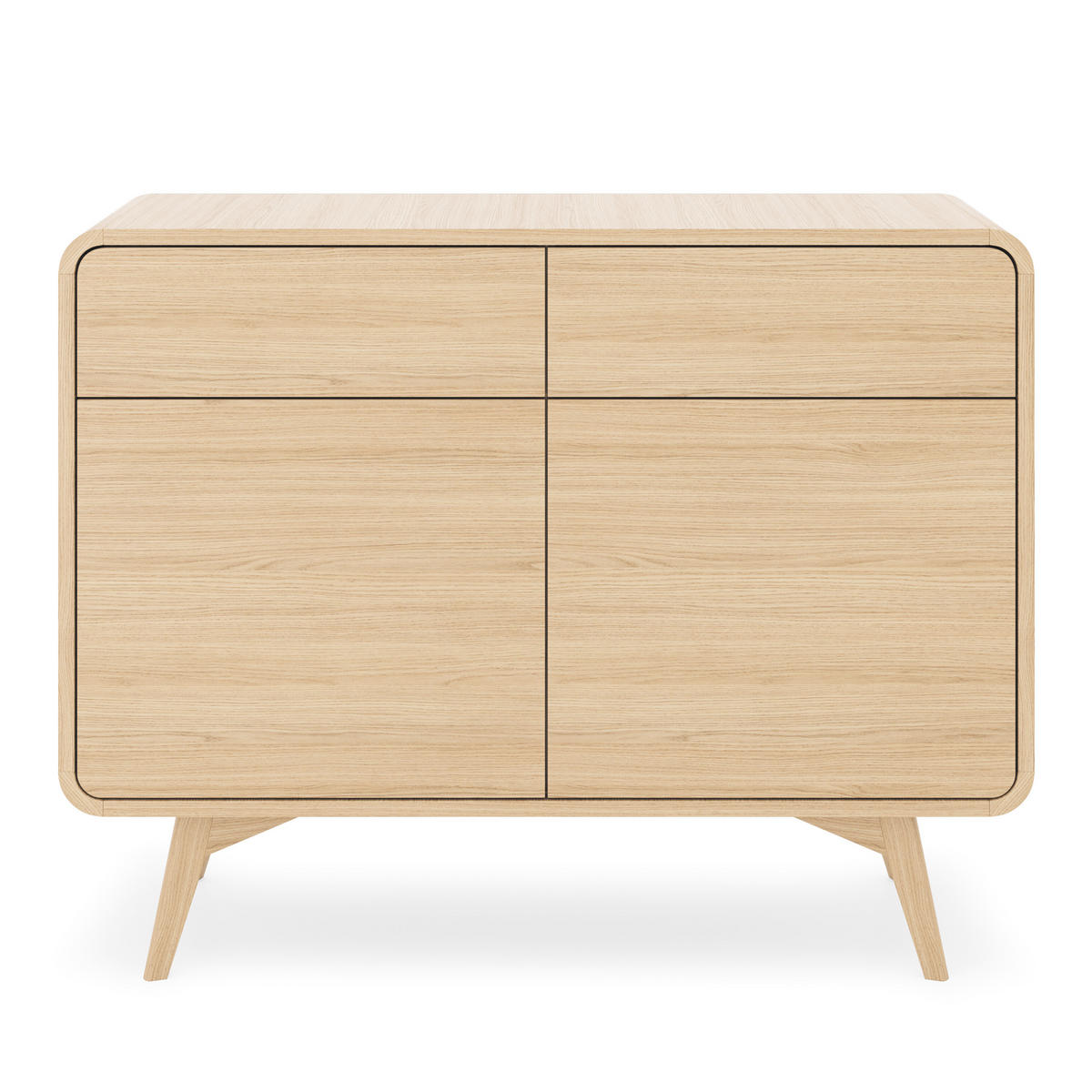 SIDEBOARD LEVANTE 108/84/39cm mit 2 Schubladen 2 Türen Eichefarben - Eichefarben/Naturfarben, Holzwerkstoff (108/84/39cm) - MASSENO