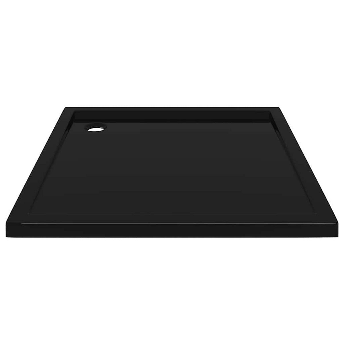 DUSCHTASSE Quadratisch Schwarz 90/90 Cm - Schwarz, Glas (90/4/90cm) - vidaXL