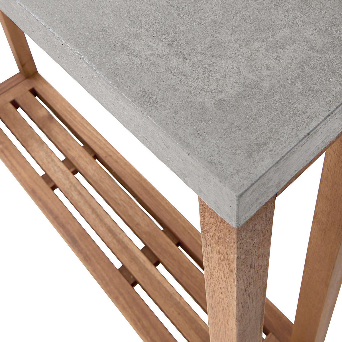 BEISTELLTISCH Concrete - Braun, Holz (20/85/70cm) - BUTLERS