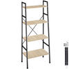 LEITERREGAL Liverpool,inklusive Kippschutz, 61,5 x 36,5 x 150 cm,Industrial Holz hell, Eiche Sonoma - Naturfarben, Holz (36.5/150/61.5cm) - tectake