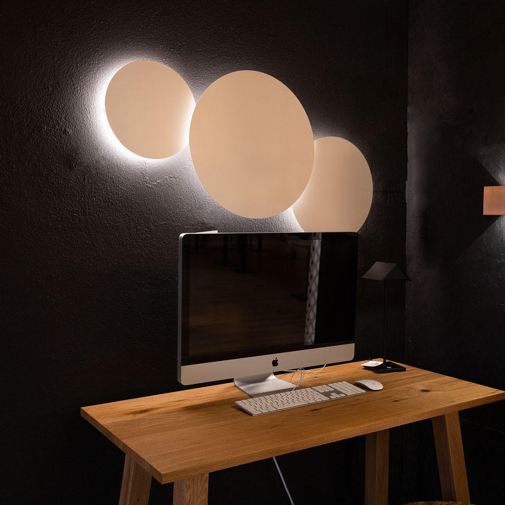 LED-WANDLAMPE Cloud Weiß Ø 30/40/50cm - Weiß, Metall (120/4.4/120cm) - s.luce