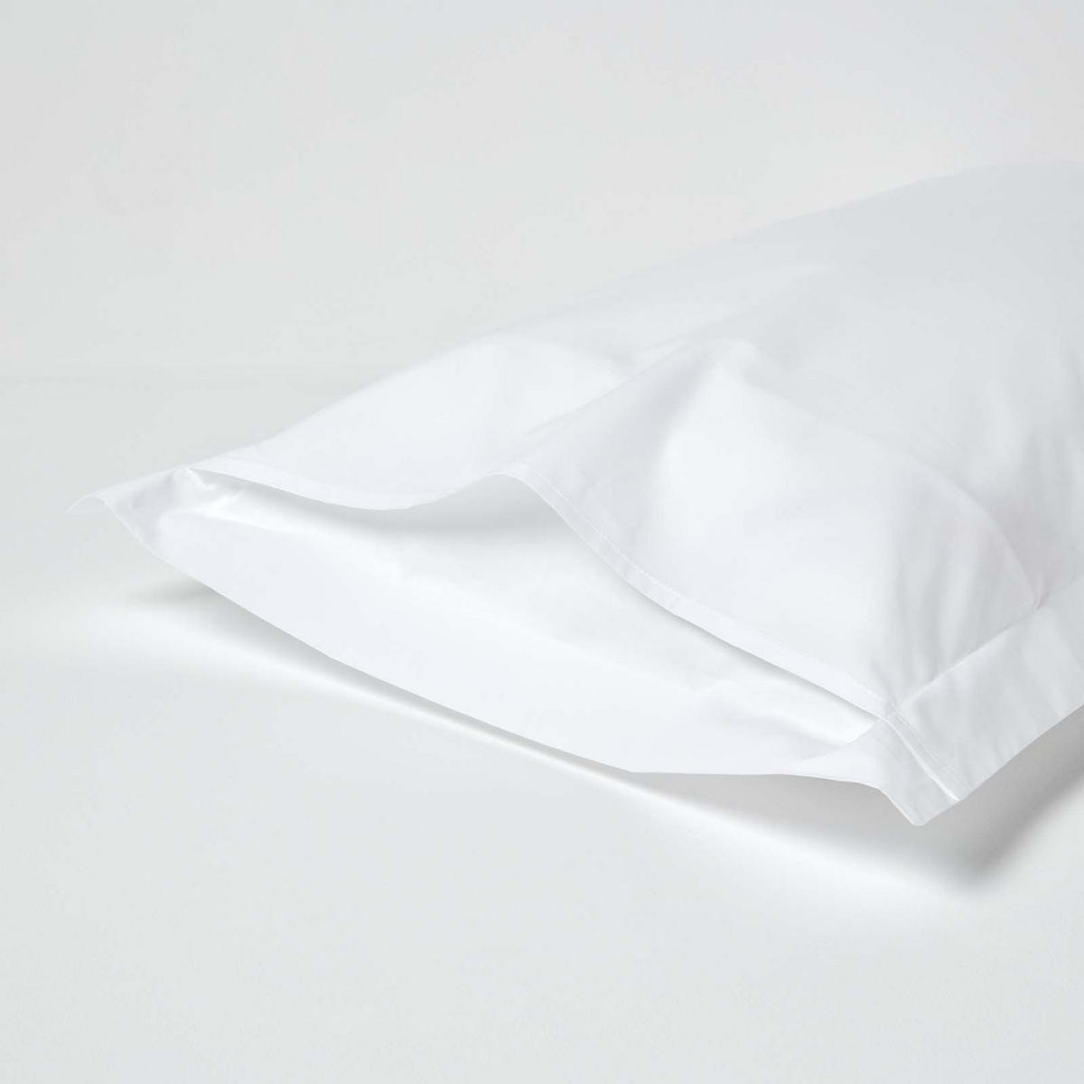 KISSENBEZUG Perkal mit Stehsaum, Fadendichte 200 - Weiß, Textil (50/90cm) - Homescapes