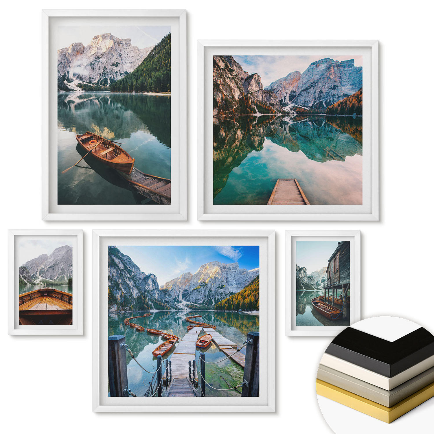 ArtPrintCave Wandbilder Weiß 40x60 cm
