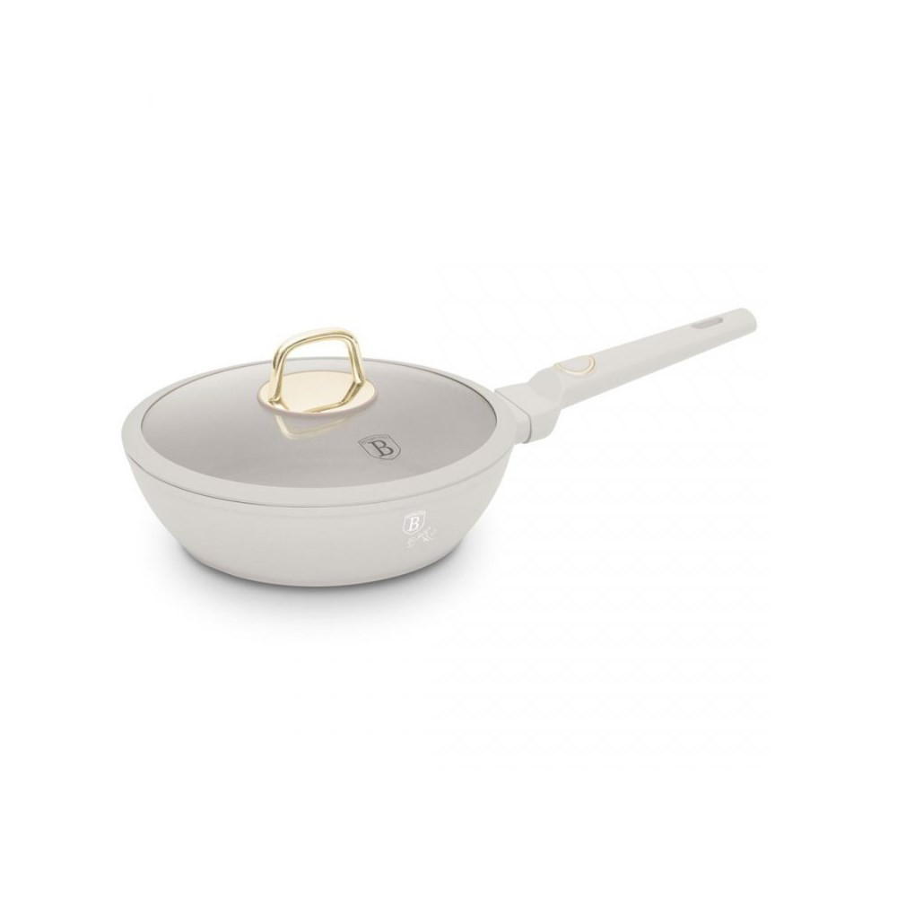 PFANNE Weiß 24/24/6.5 cm BH8062 - Weiß, Metall (24cm) - Berlinger Haus