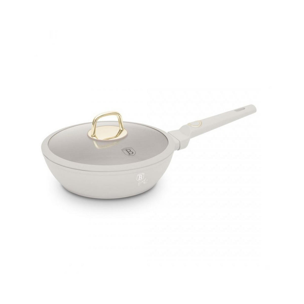 PFANNE Weiß 24/24/6.5 cm BH8062 - Weiß, Metall (24cm) - Berlinger Haus