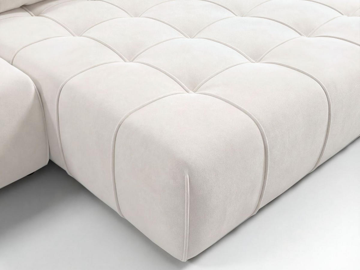 ECKSOFA Tulio Creme Rechts - Creme, Holz/Textil (165/270cm) - Graingold