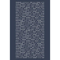 FOTOTAPETE maritime Texte 186 x 279 cm - Blau, Papier (186/279cm) - ESTAhome