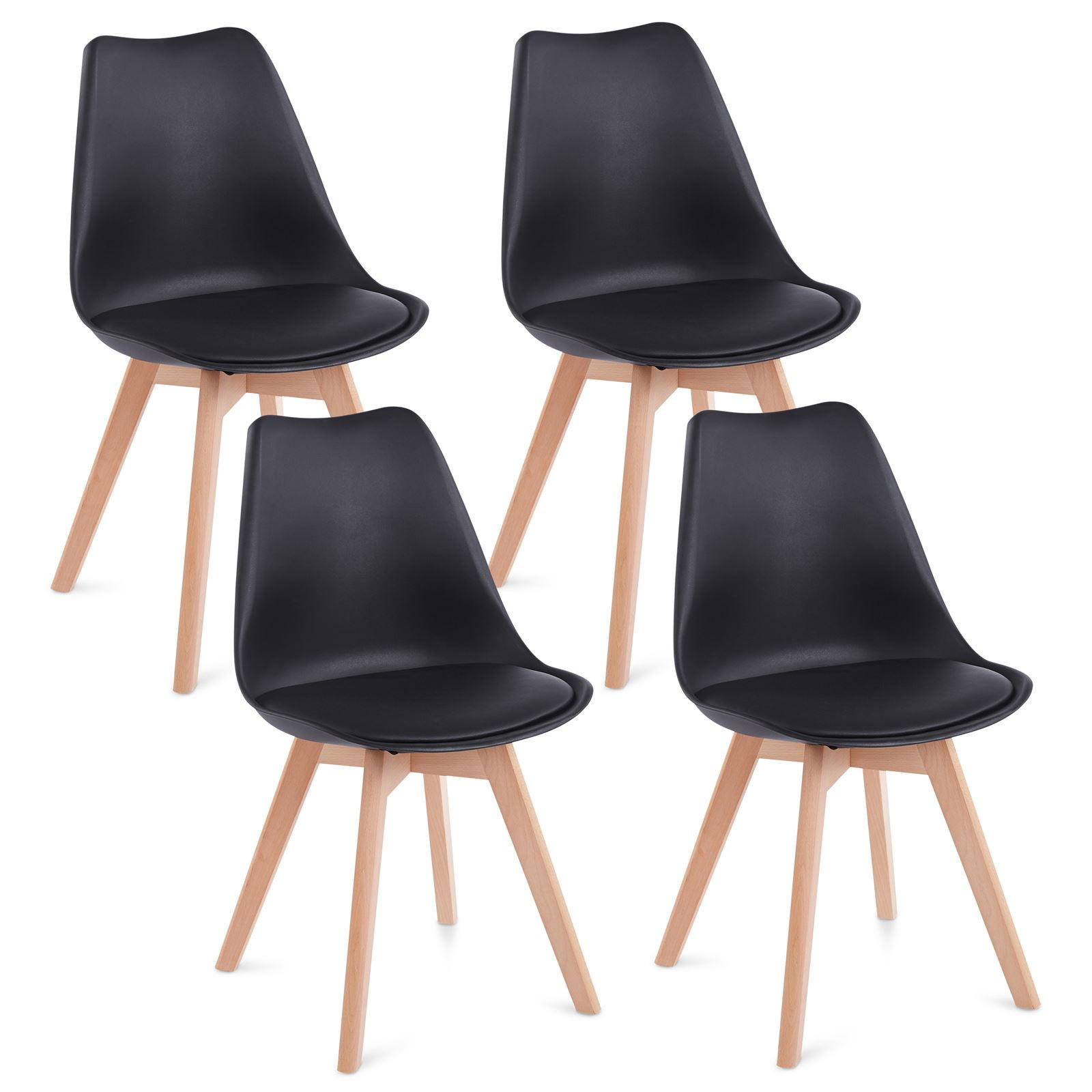 Idimex Esszimmerstuhl Schwarz 49x82x53 cm