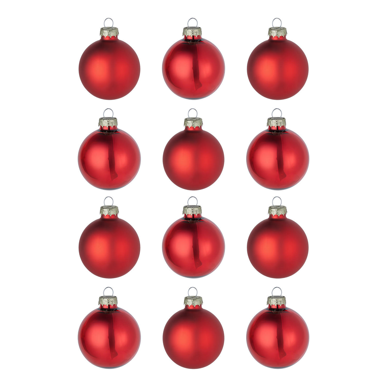 CHRISTBAUMKUGEL (12er-Set) Hang On Kugel Ø6cm - Rot, Glas (6/6/6cm) - Butlers