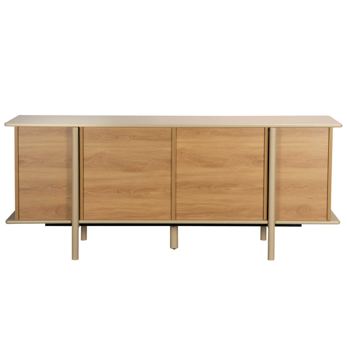 SIDEBOARD mit 4 Türen, Beige - Beige, Holz (180/75/40cm) - Oviala