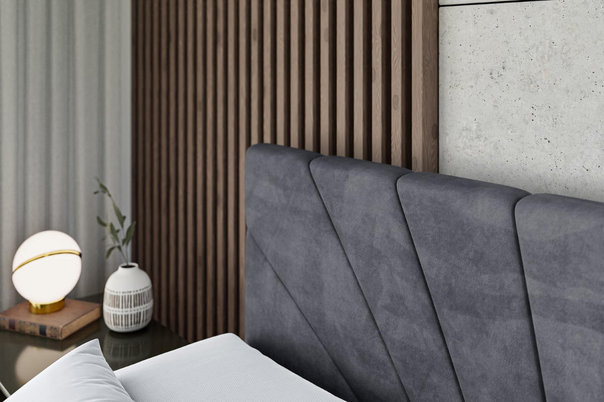 BOXSPRINGBETT MILTIO-Z KING - 180x200 - H3/H4 - Dunkelgrau - Dunkelgrau, Holzwerkstoff (180/200cm) - ALTDECOR