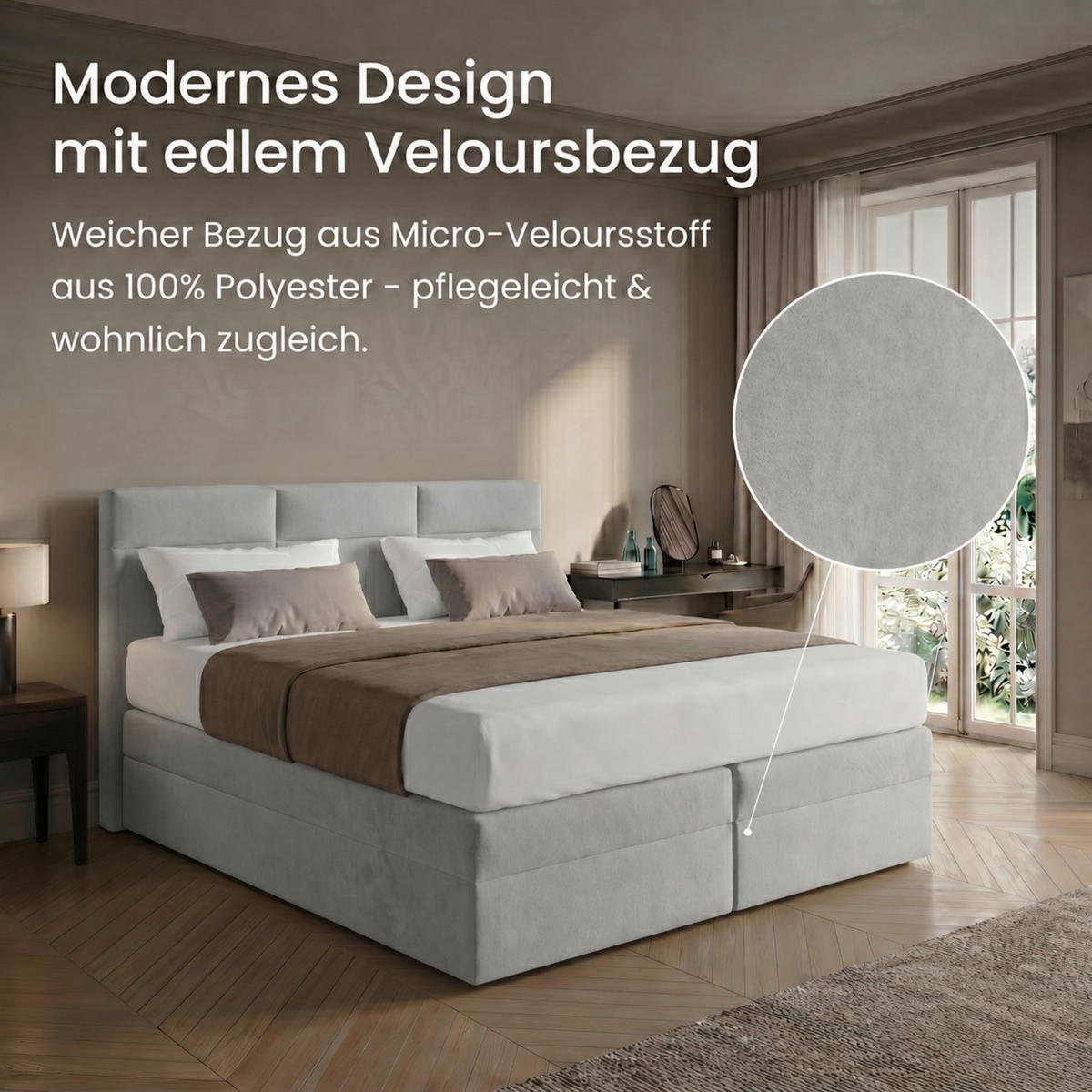 BOXBETT H3 Matratze 160x200 cm Grau - Grau, Textil (160/200cm) - Home Collective