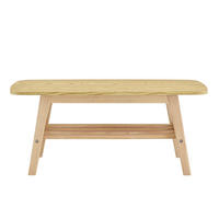 COUCHTISCH 100/48/42 cm cm holzfarben aus Holz mit 2 Ablagen - Eichefarben, Holz (100/48/42.5cm) - OKWISH