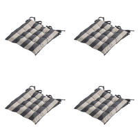 SITZKISSEN Amora - Grau - 46/46/8 cm - 4er-Set - Grau, Textil (46/8/46cm) - Madison