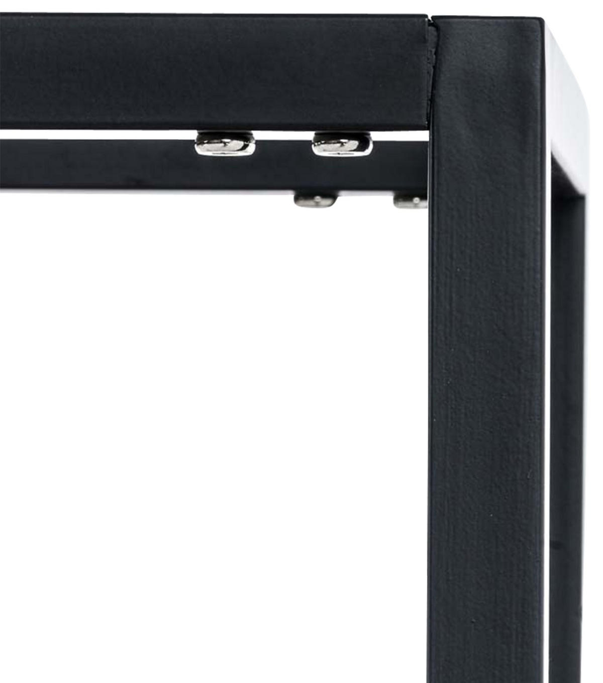 KAMINHOLZREGAL innen Metall BETTA mit Rollen 25x40x100 cm - Schwarz, Metall (40/100/25cm) - DELUKE