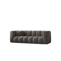 COUCH Dreisitzer-Sofa Grand Modular Stoff Haga Graphit - Dunkelgrau, Holz (230/70/91cm) - Kaiser Möbel