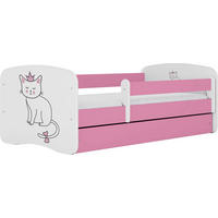 KINDERBETT Emily mit Schublade und Matratze, Rosa 80x160 cm - Altrosa/Rosa, Holzwerkstoff (160/80cm) - WFL GROUP
