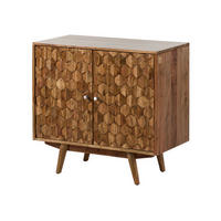 KOMMODE Akazie 80x42x75 Akazie natur lackiert MOSAYK #113 - Braun, Holz (80/75/42cm) - Massivmoebel24