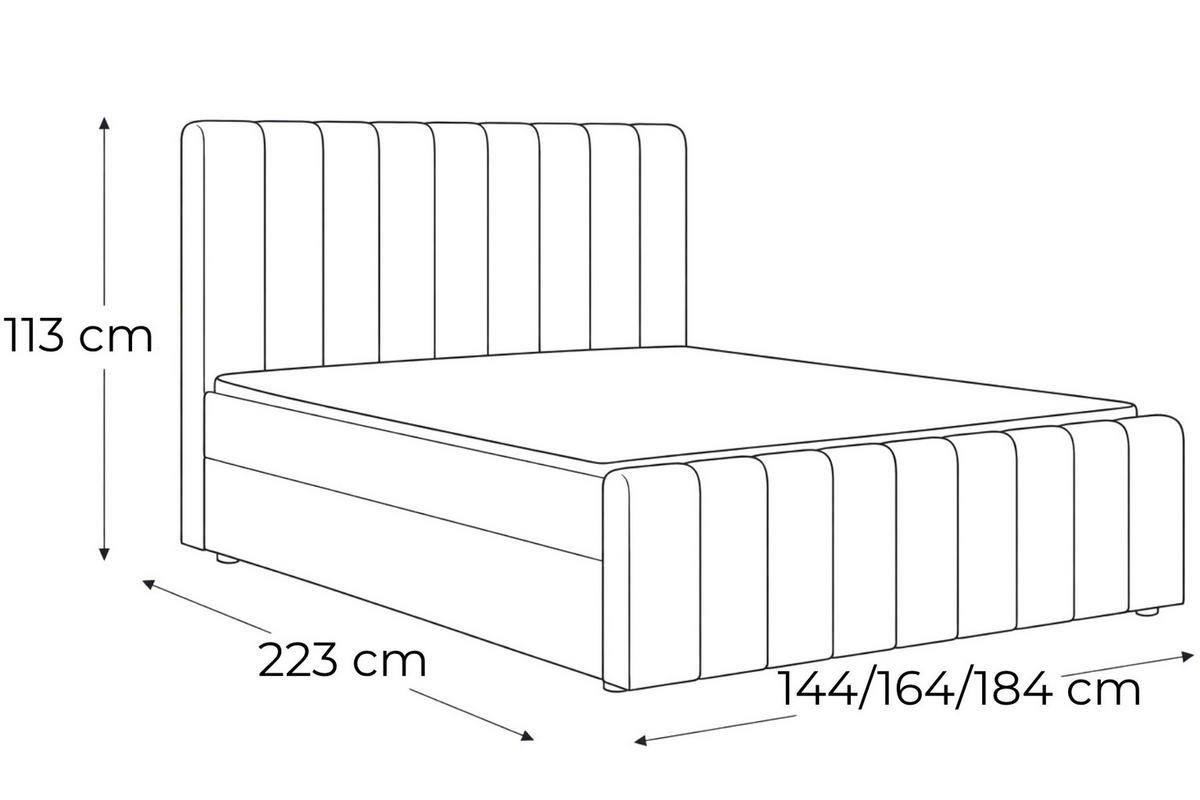 BOXBETT 01 BIS 160 x 200 cm - Vibe - Modernes Polsterbett mit Bettkasten inkl. PU-Schaum-Topper und Federmechanismus - Grau, Holz (160/200cm) - ROYAL24_MARKT