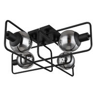 DECKENLEUCHTE Metall Grau Rauchoptik - Grau, Glas (61/61/20cm) - Globo Lighting