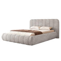 POLSTERBETT Gallo 160x200 cm Hellgrau Chenille – (Doppelbett mit Bettkasten, Lattenrost, voluminöses Kopfteil) - Hellgrau, Holz/Holzwerkstoff (160/200cm) - Ravio