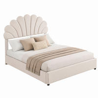 POLSTERBETT mit Stauraum 140x200 cm Samt Beige - Beige, Metall (140/200cm) - Meubliv