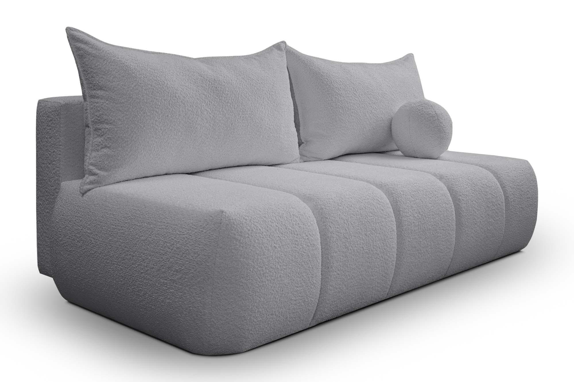 SCHLAFSOFA PIANO Grau - Grau, Holz (207/91/103cm) - Kaiser Möbel