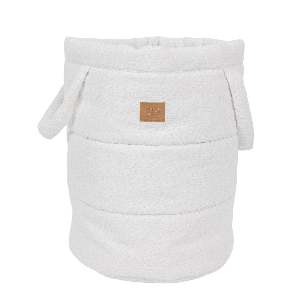 SPIELZEUGKORB, Boucle, weiß - Weiß, Textil (39/50cm) - MeowBaby